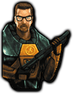 Gordon Freeman with a shotgun